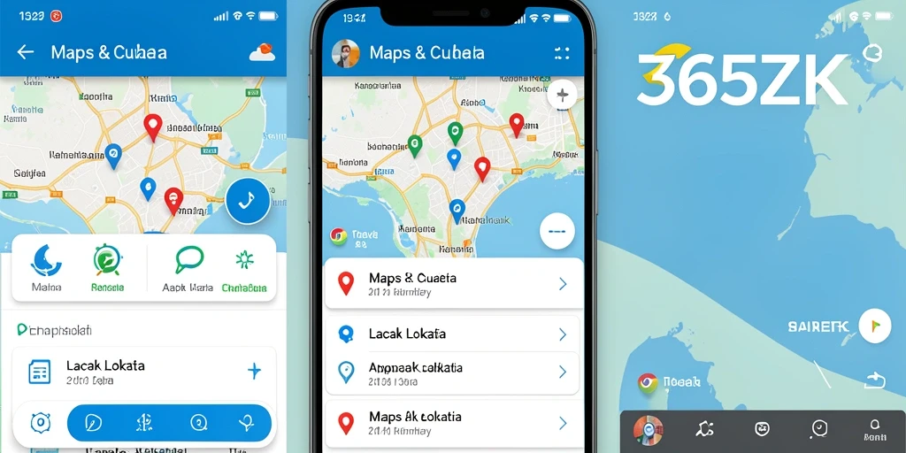 Antarmuka 365ZK yang jelas dan fungsional untuk lacak lokasi.