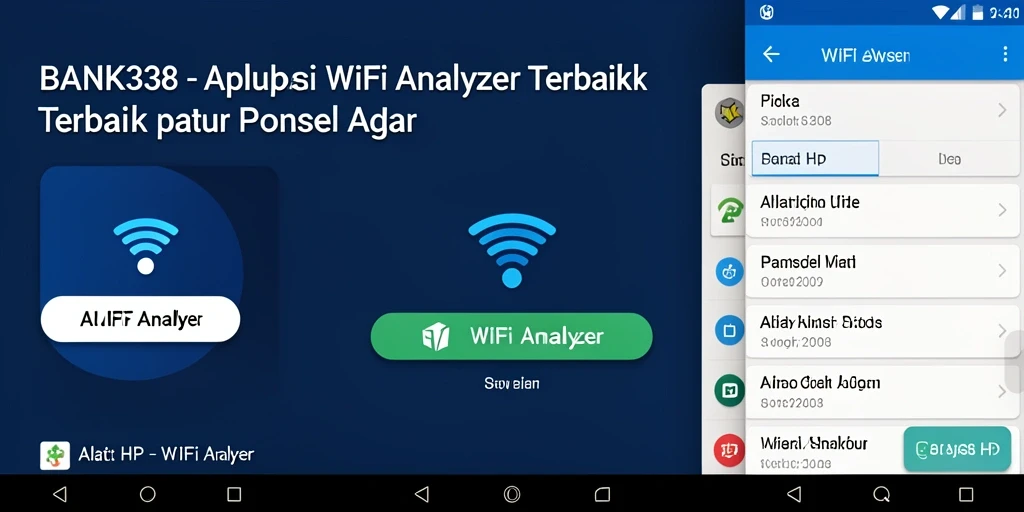 Tampilan antarmuka aplikasi BANK338 yang user-friendly untuk WiFi Analyzer.