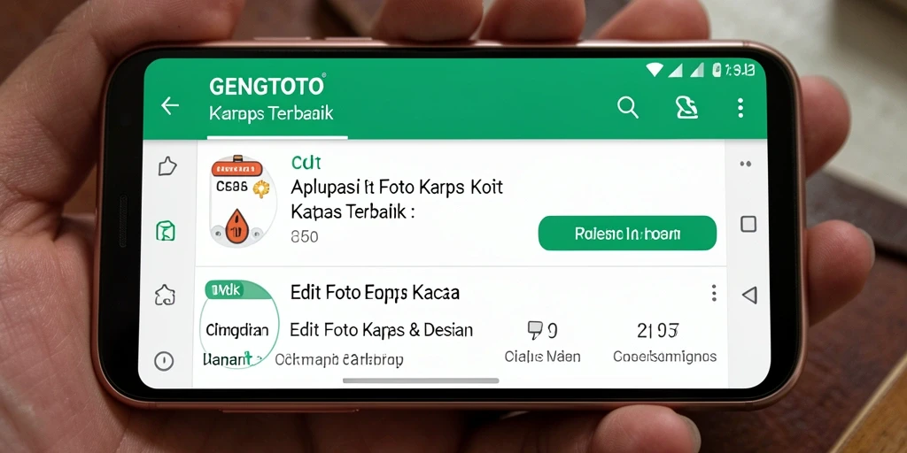 Tampilan antarmuka aplikasi GENGTOTO yang modern dan fungsional untuk Edit Foto Kertas Kaca.