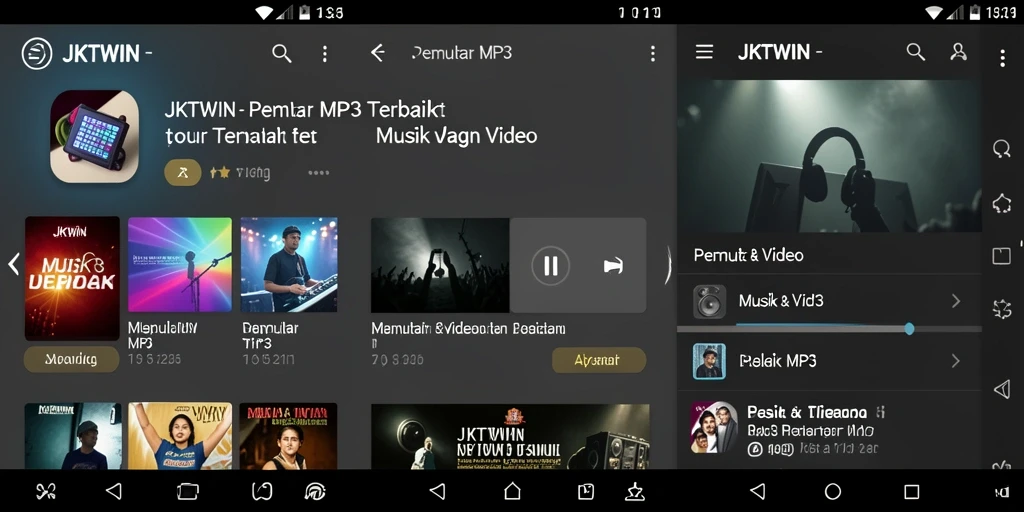 Tampilan antarmuka aplikasi JKTWIN yang menarik dan fungsional.