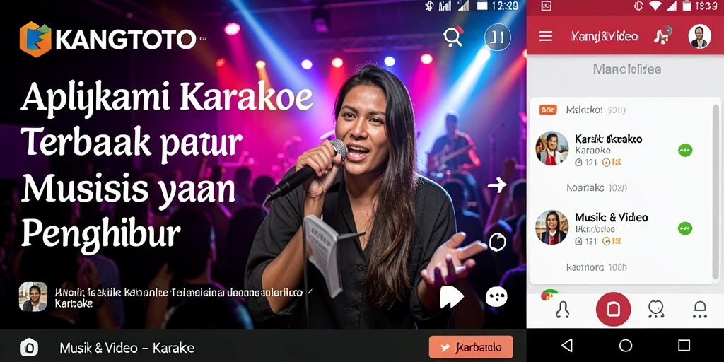 Antarmuka KANGTOTO yang menarik dengan fungsi Karaoke lengkap.
