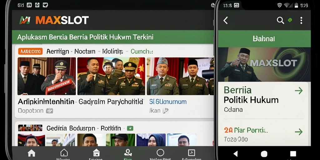 Tampilan antarmuka aplikasi MAXSLOT yang informatif dan user-friendly.