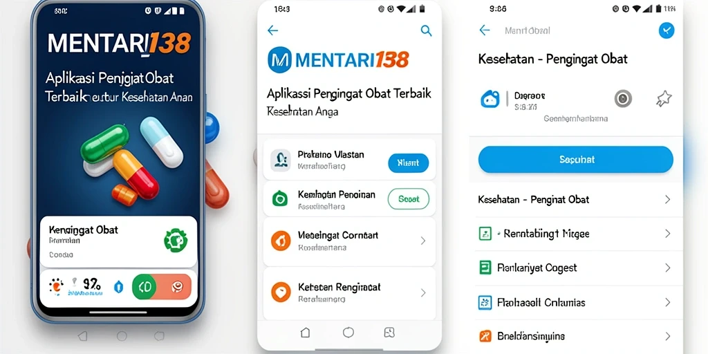Tampilan antarmuka MENTARI138 yang user-friendly untuk pengingat obat.